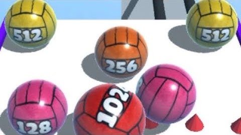 BALL MERGE 2048 - All Levels Gameplay IOS (Levels 56- 57).