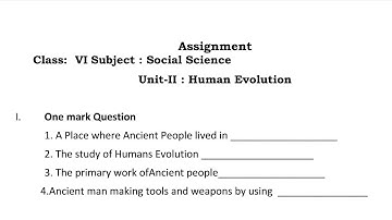 6th std social Assignment 2 || July month Assignment