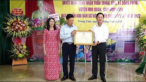 Thôn Trung Tâm, xã Đồng Phong đón bằng công nhận khu dân cư nông thôn mới kiểu mẫu