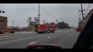 LAFD Engine 39 Code 3 at Station 88.