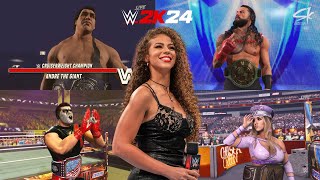 WWE 2K24: 5 Mins of Samantha Irvin announcing Titles with UNEXPECTED Champions