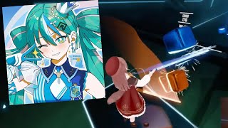 【初見フルコンボ】 シアンブルー / ポリスピカデリー feat. 初音ミク EXPERT+ 601/601 【BeatSaber】