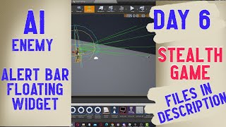 Unreal Enemy AI Alert Bar Floating Widget. My Unreal Stealth Game Day 6. Vive Games
