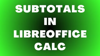 लिबरऑफिस कैल्क में उप-योग का उपयोग कैसे करें | आसान तरीका screenshot 4