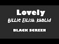 Billie Eilish, Khalid - Lovely 10 Hour BLACK SCREEN Version