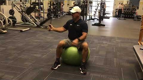 Torso Rotation Correction (exercise ball sit with cable/band rotation)