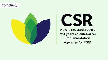 How is the track record of 3 years calculated for Implementation Agencies for CSR?