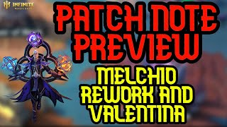 Patch Notes Preview Melchio Rework And New EC Hero Valentina! - Infinite Magicraid