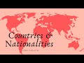 Countries  nationalities english vocabulary lesson