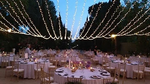 Outdoor light decoration for wedding reception - DayDayNews
