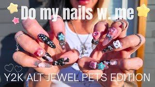 Do my nails with me! Nail Stamping |Charm molds | Gel-X fill application✧♡