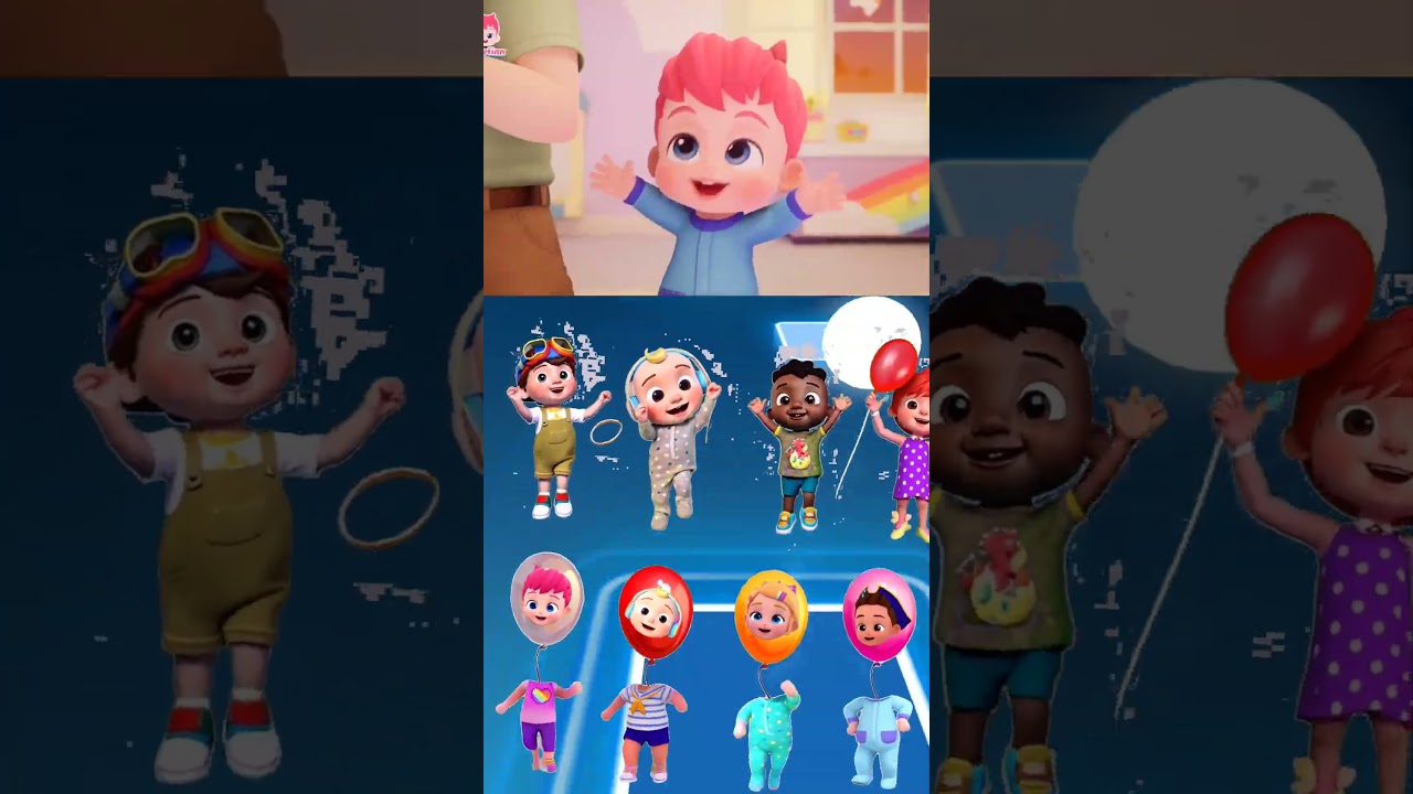 $ Cocomelon vs Babyfinn Nursery RhymesDame Tu Cosita _damitucosita _Vladandniki Tiles Hop 