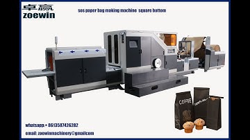 machine à sacs en papier square bottom paper shopping bag making machine high speed
