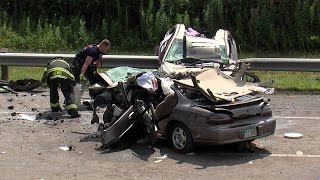 90 back open after crash