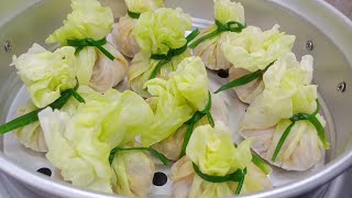 NEW RECIPE! HEALTHY, CHEAP and DELICIOUS Tuna Cabbage Siomai!