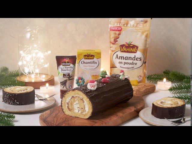 Recette tendance  Bûche de Noël fondante Chocolat Vanille Vahiné