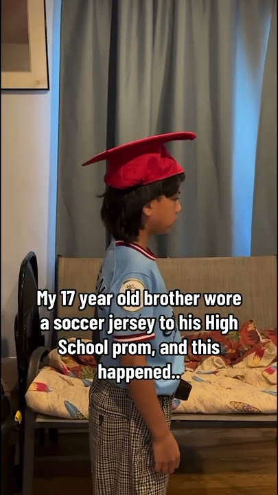 My 17 Year Old Brother Wore A Soccer Jersey To His High School Prom.. #shorts #viral #funnyvideo