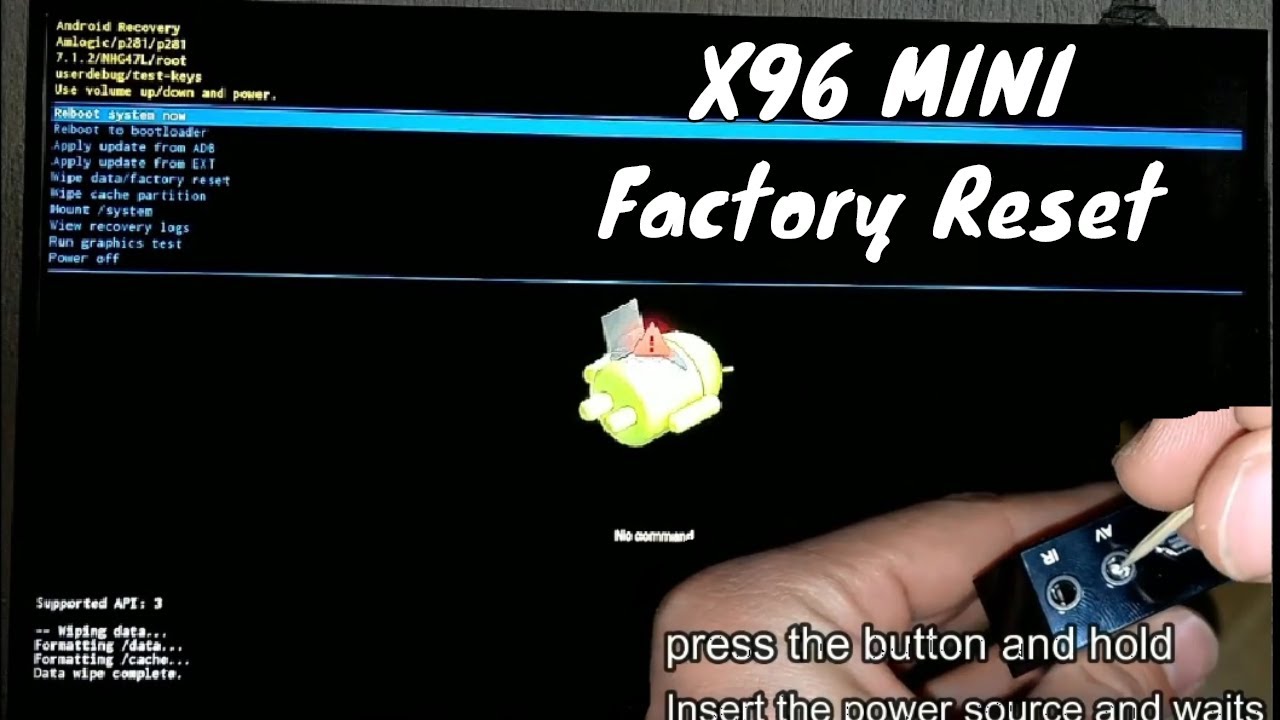 รีเซ็ต android Update How to Reset and Restore X96 mini Tv Box Android 6.0.1 Smart BOX TV 2GB RAM 16GB ROM