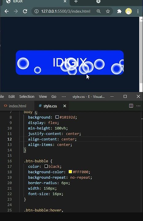 Bubble Button HTML CSS 💥| Pure CSS Animated Bubbles | CSS Bubbles ...