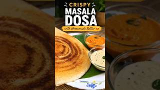 Crispy Masala Dosa Recipe with Homemade Batter in 2 Minutes Dosa🍽 😍