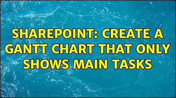 Sharepoint: Create a Gantt chart that only shows Main tasks (2 Solutions!!)