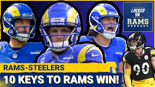 Derion Kendrick Update, 10 Keys to Rams Beating Steelers, Starting Running Back, Matchups, & More!