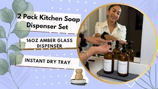 Amber Glass Soap Dispenser Set Review