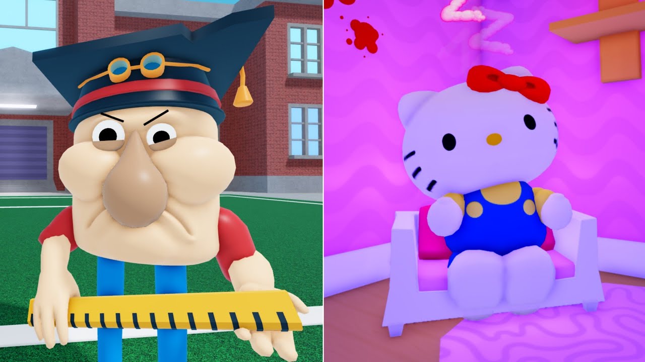 EPIC SCHOOL ESCAPE, ESCAPE HELLO KITTY‘S HOUSE ROBLOX OBBY