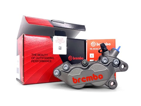 PINZA DE FRENO BREMBO DELANTERA DERECHA TITANIO SERIE P30 / 34 C video