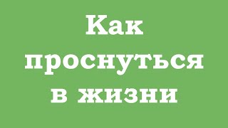 Как проснуться в жизни?