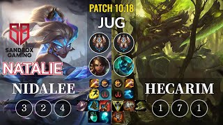 SB Natalie Nidalee vs Hecarim Jungle - KR Patch 10.18