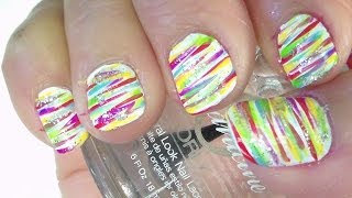 neon simple easy nail