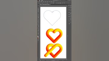 Blend Tools Tricks In Adobe Illustrator | 3D Heart Design #shorts #illustrator #heart