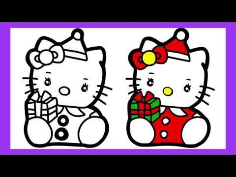 How to Draw santa Hello Kitty Christmas drawing| easy hello kitty