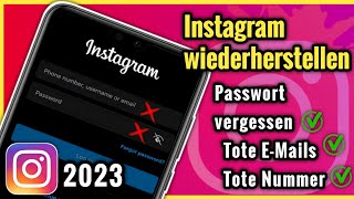 Instagram-Konto wiederherstellen Passwort vergessen, inaktive E-Mail