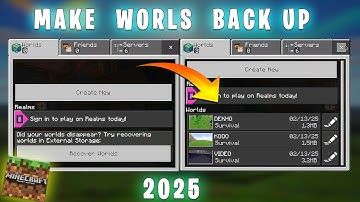How To Make World Backup In MCPE 🔥 How To Load Minecraft Backup | Minecraft World Backup 2025