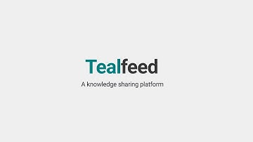 Tealfeed Intro Video