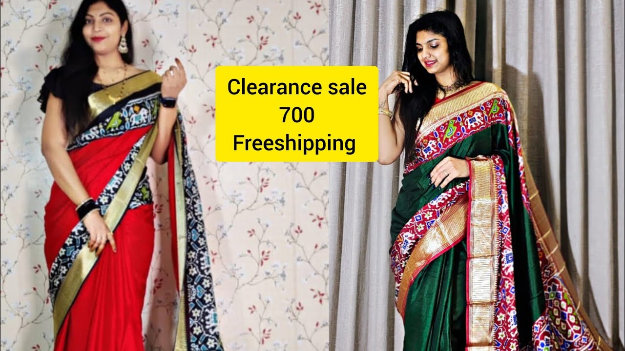 Soft Pure Dola Silk Digital Printed Patola Design Saree With Gold ...