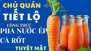 NƯỚC ÉP CÀ RỐT| Hướng dẫn Cách Pha NƯỚC ÉP Cà rốt mix cùng các loại trái cây khác nhau
