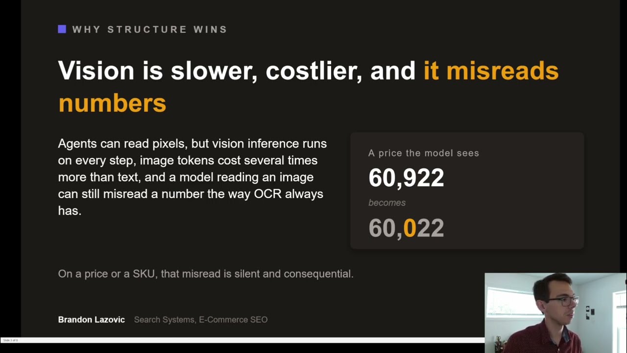 Video thumbnail: AI Agents Read Your Site's Structure First; Pixels Are the Fallback