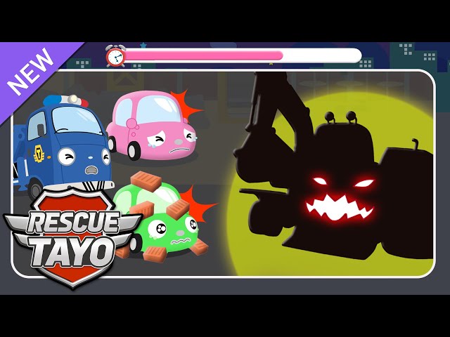 @RESCUETAYO Scary Shadow Monster in the Dark!👻 | Rescue Car Story | Tayo the Little Bus class=