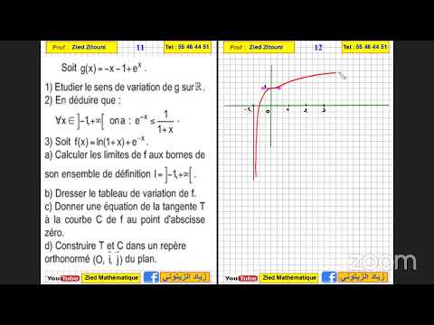06 - Exponentielle et Logarithme Népérien Correction Exercice Bac Math / Science/ Technique/ Info