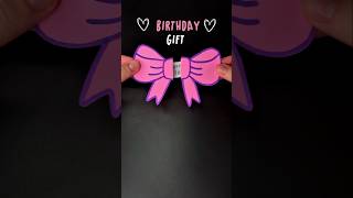 DIY Birthday Card 🎀 Cute Gift Idea 💖 Easy Paper Craft ✨ How To Draw Bow #diy #papercraft