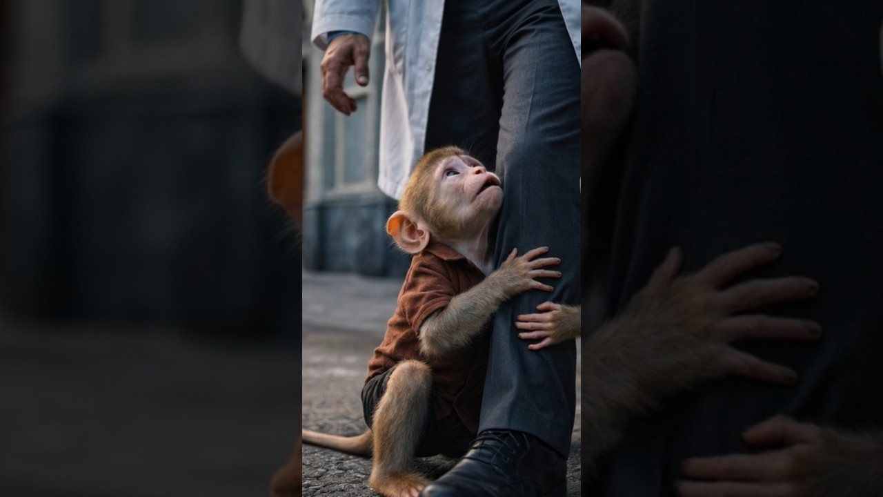 Baby Monkey Ne Doctor Ka Pair Pakad Liya 😭