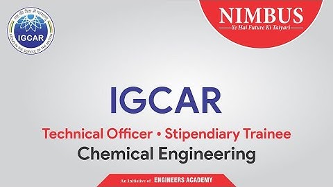 IGCAR Recruitment 2022 | How To Prepare Stipendiary Trainee & Technical Officer | CH | Latest Job