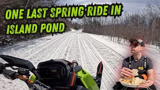A final spring send off ride on the Boost up in Island Pond!