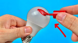 The LED light bulb will never go out! Just apply NAIL POLISH