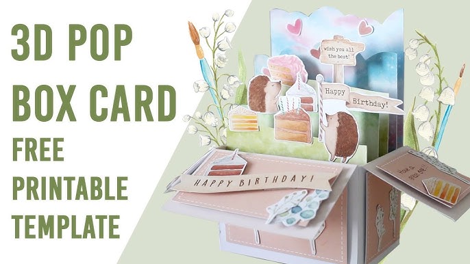 How to make a 3D Pop Up Box Card | 🌟 FREE Printable Birthday Template 🌟 - YouTube how-to-make-a-3d-pop-up-box-card-free-printable-birthday-template-youtube