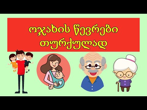 ვისწავლოთ თურქულად ოჯახის წევრები /Family members in turkish