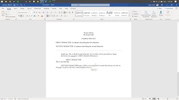 Playwriting Lesson #1: Formatting